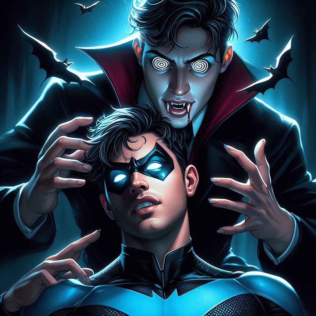 Vampire Nightwalker Vampire hypnotizing and entrancing Nightwing by Jason6prior on DeviantArt
