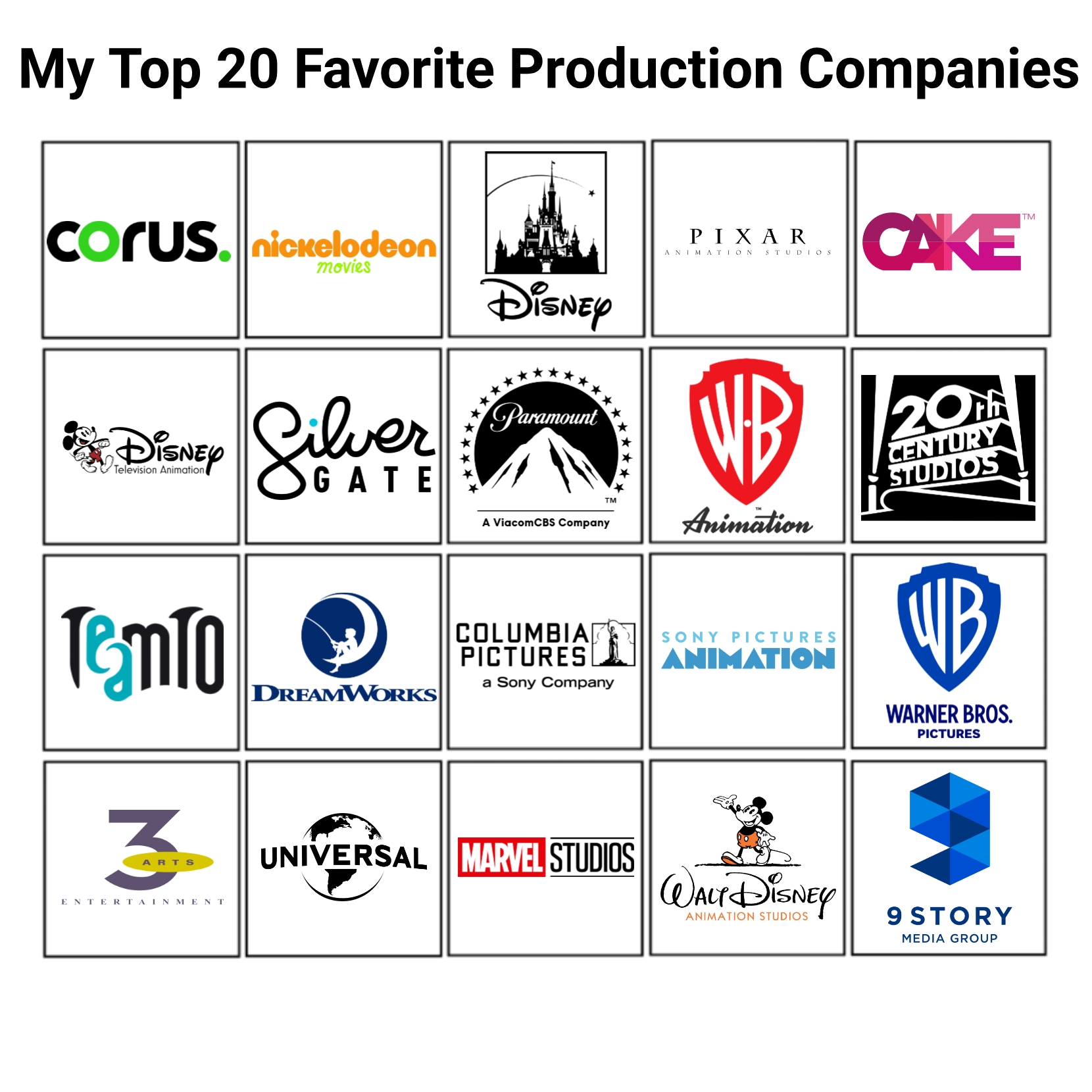 My Top 20 Production Companies (Part 3) by Ptbf2002 on DeviantArt