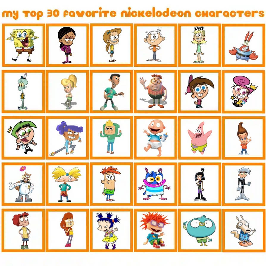 My Top 30 Favorite Nickelodeon Characters by Ptbf2002 on DeviantArt