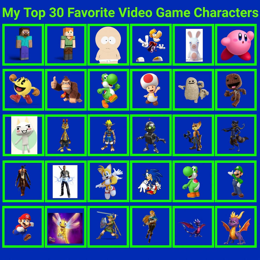My Top 30 Favorite Video Game Characters by Ptbf2002 on DeviantArt