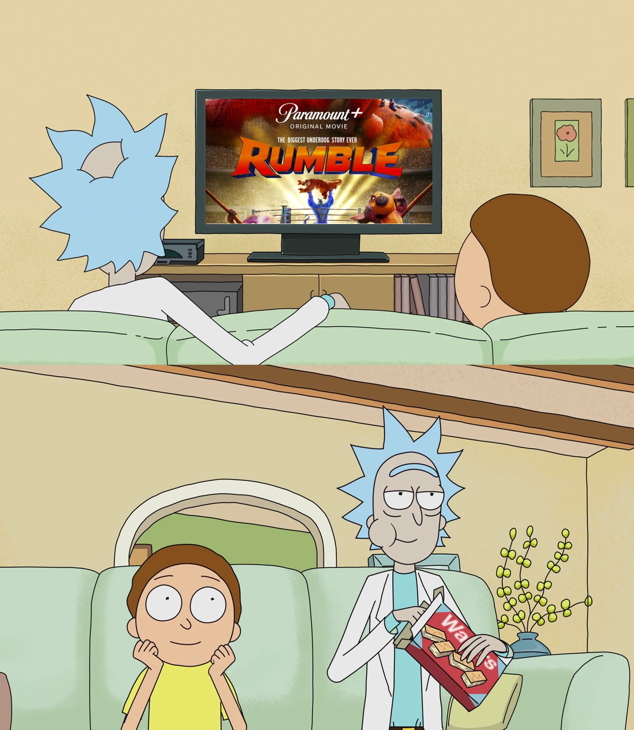 Rick And Morty Watching Rumble by Ptbf2002 on DeviantArt