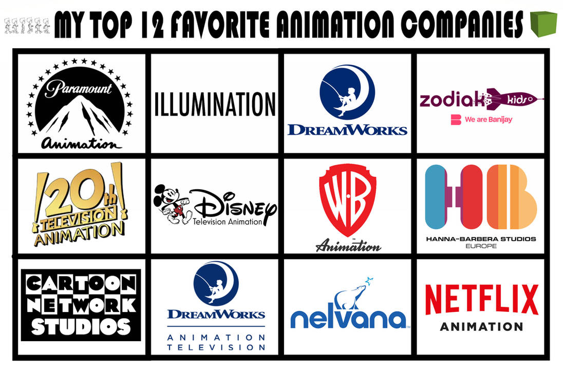 My Top 12 Favorite Animation Companies by Ptbf2002 on DeviantArt
