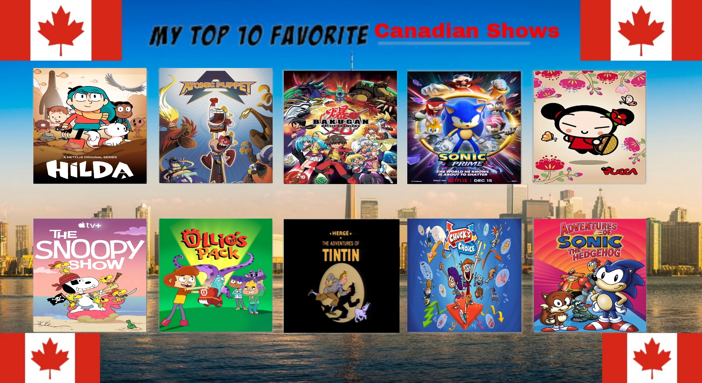 Favorite Canadian Shows By Ptbf2002