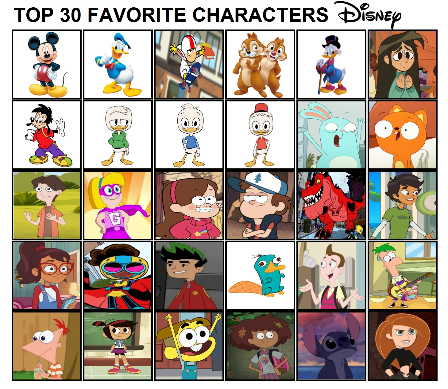 My Top 30 Favorite Disney Characters (2023 Redo) by Ptbf2002 on DeviantArt