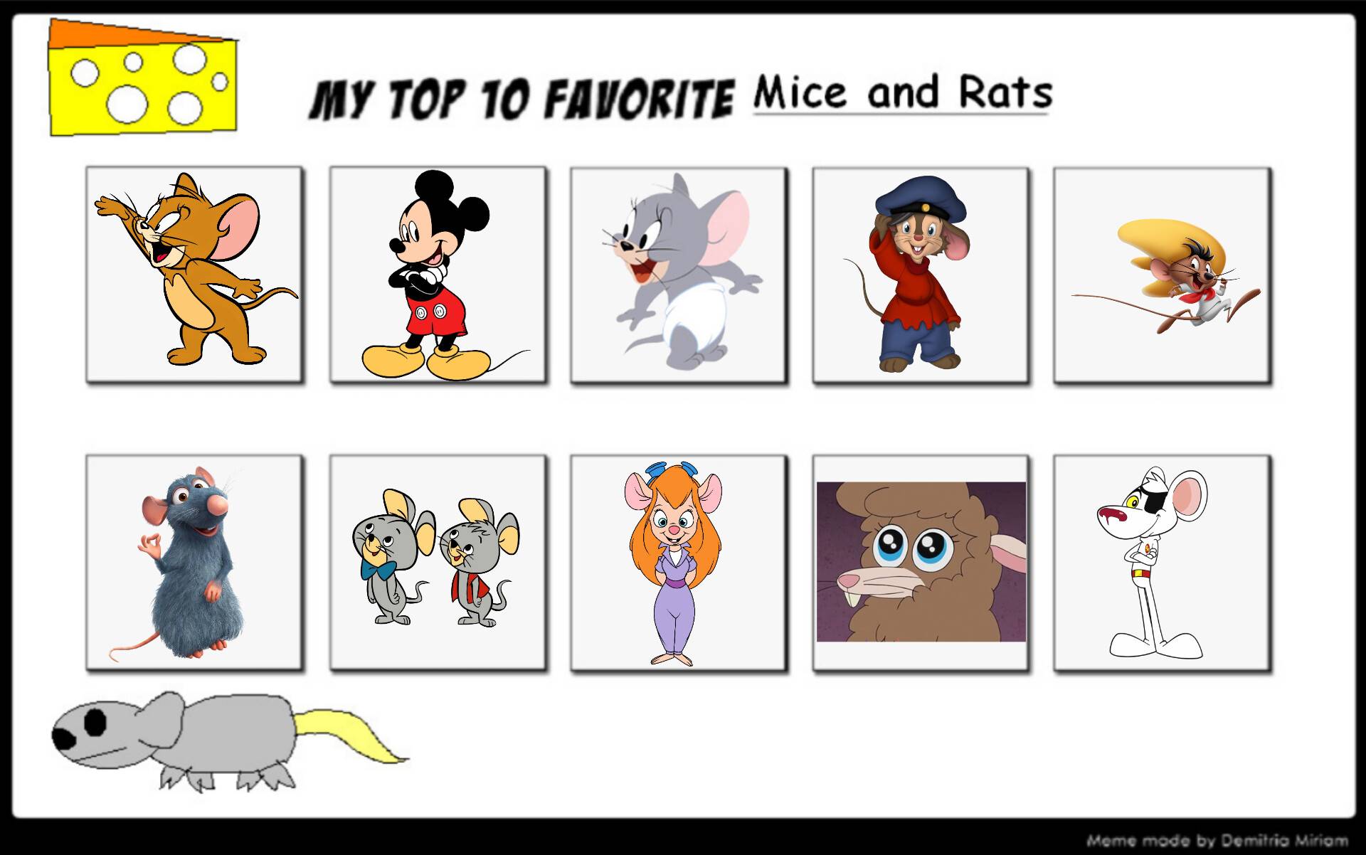 My Top 10 Cartoon Mice And Rats by Ptbf2002 on DeviantArt