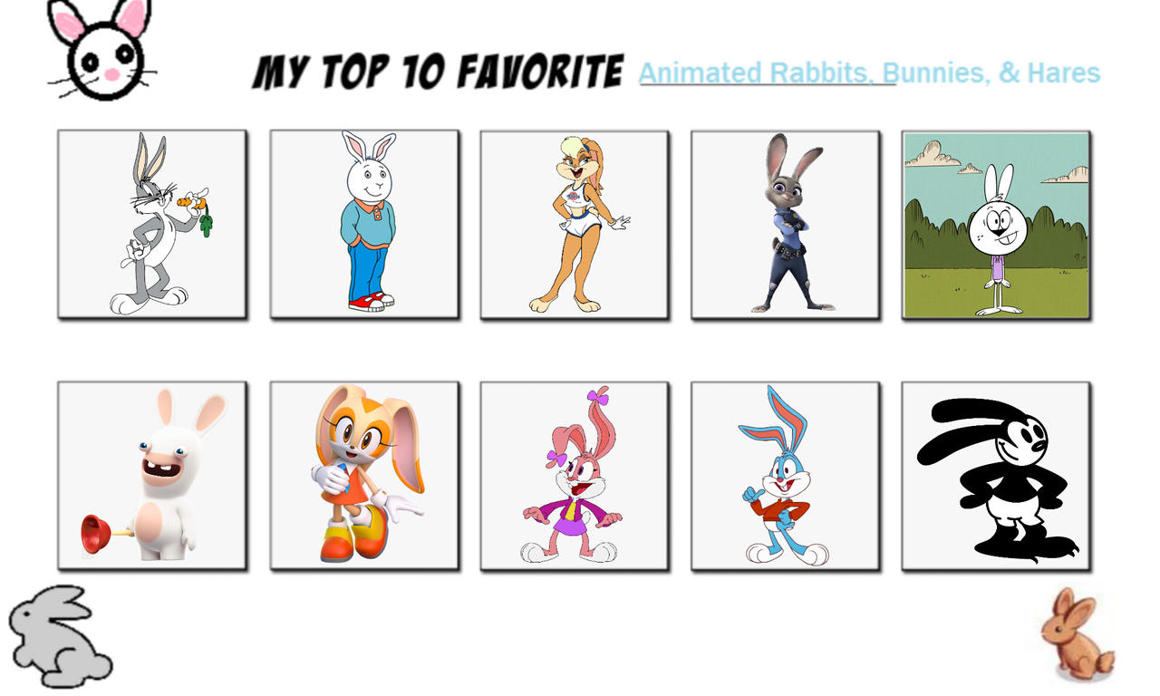 My Top 10 Favorite Cartoon Rabbit Characters by Ptbf2002 on DeviantArt