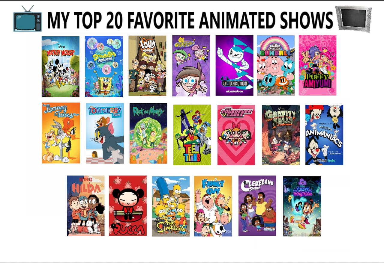 My Top 20 Favorite Animated Television Shows by Ptbf2002 on DeviantArt