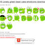 16 Lovely green bean cake emoticons download