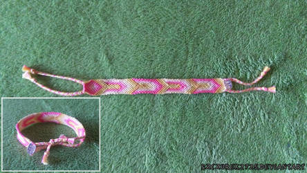 yellow-pink friendship bracelet