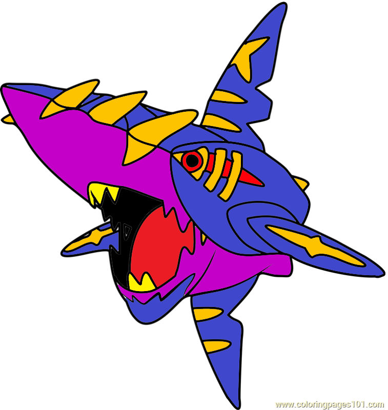 MegaSharpedoPokemoncoloringpage by Mastercolor1234 on DeviantArt