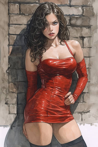 Lady in red