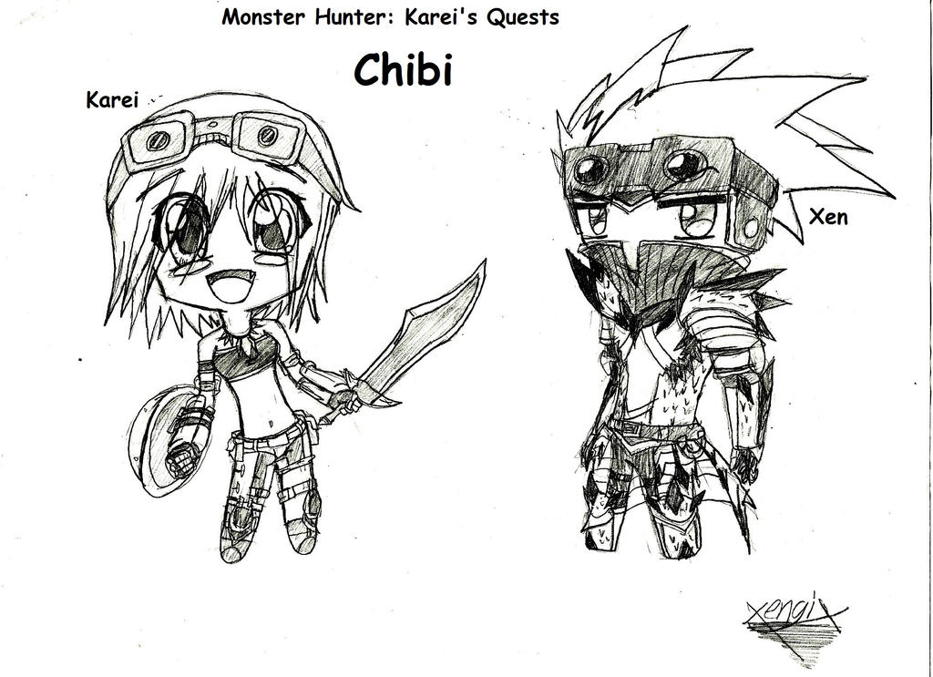 Monster Hunter Karei's Quests Chibi Xen and Karei
