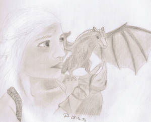 Game Of Thrones - Khaleesi and Dragon