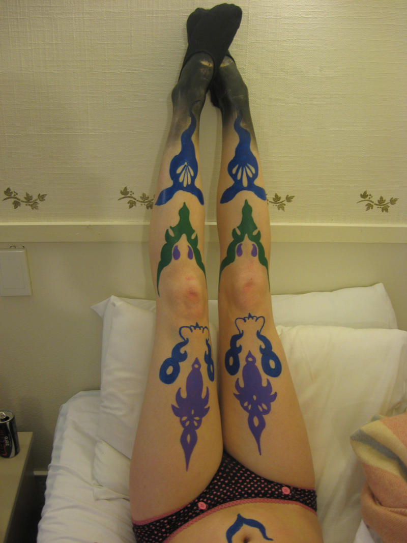 Ultimecia leg tattoos