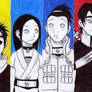 The Gaang in Kishimoto style