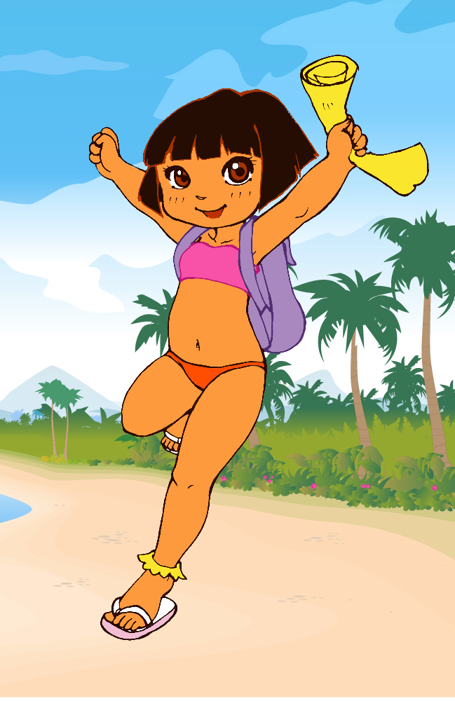 Dora the Explorer at the Beach! by CuteLittleLoli on DeviantArt.