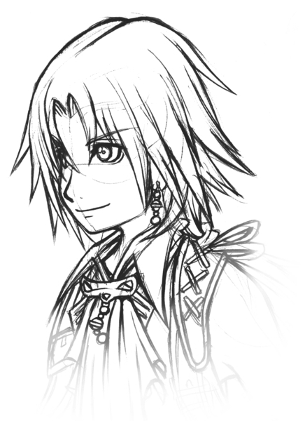 Sketch of Zidane ala Nomura