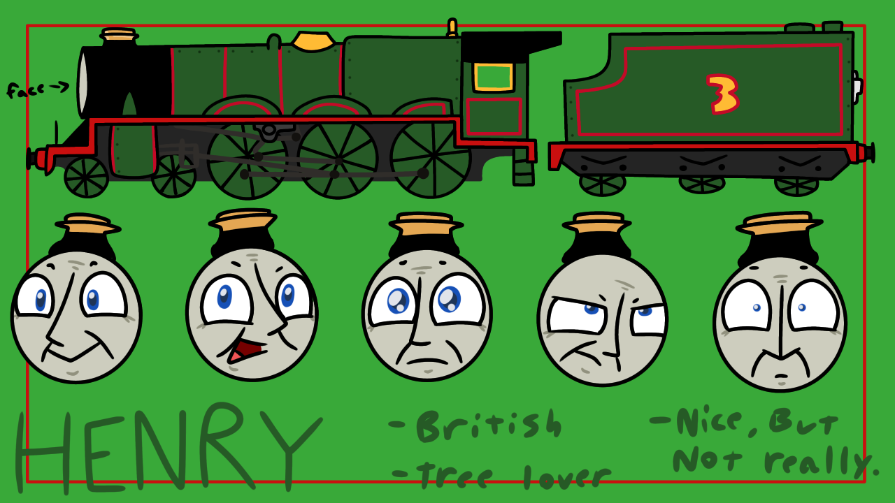 Henry the Green Engine (my AU) by RandomRedEngine on DeviantArt