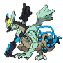 Black Kyurem black and white sprite