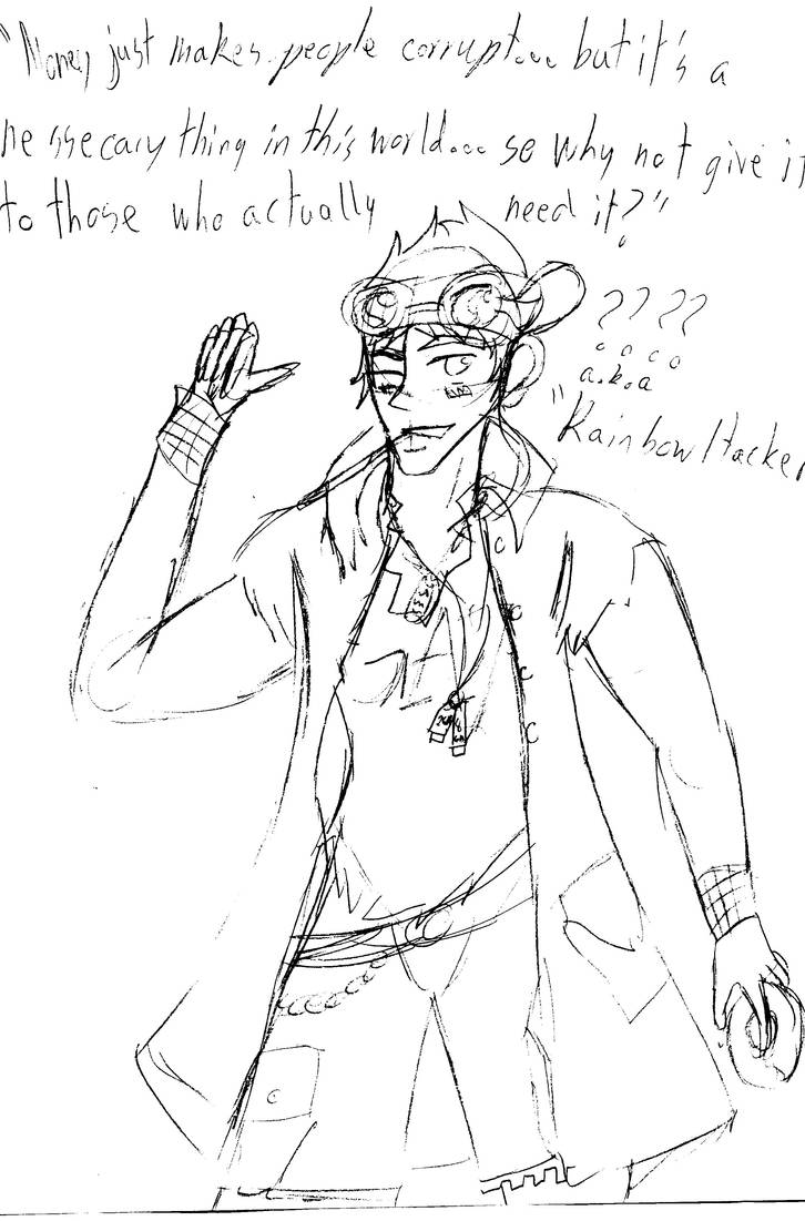 Hacker Man Ranbow Rainbow Hacker Sketch by Kaioh-the-PureMage on DeviantArt