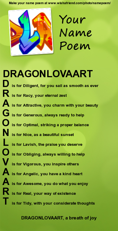 Name Poem - Dla By Dragonlovaartist On Deviantart