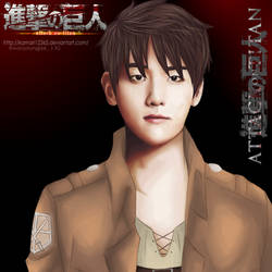 Baekhyun as Eren Attack on Titan