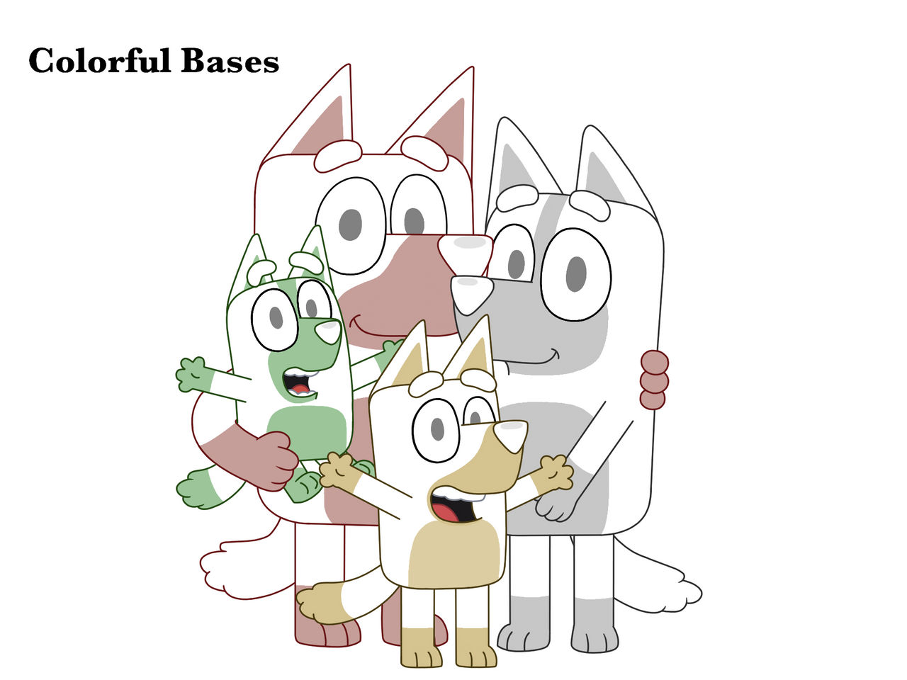 Bluey Base 15 by ColorfulRainbowRose on DeviantArt