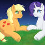 Rarity And Applejack