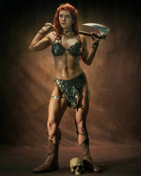 Red Sonja Barbarian Queen Muscle Cosplay