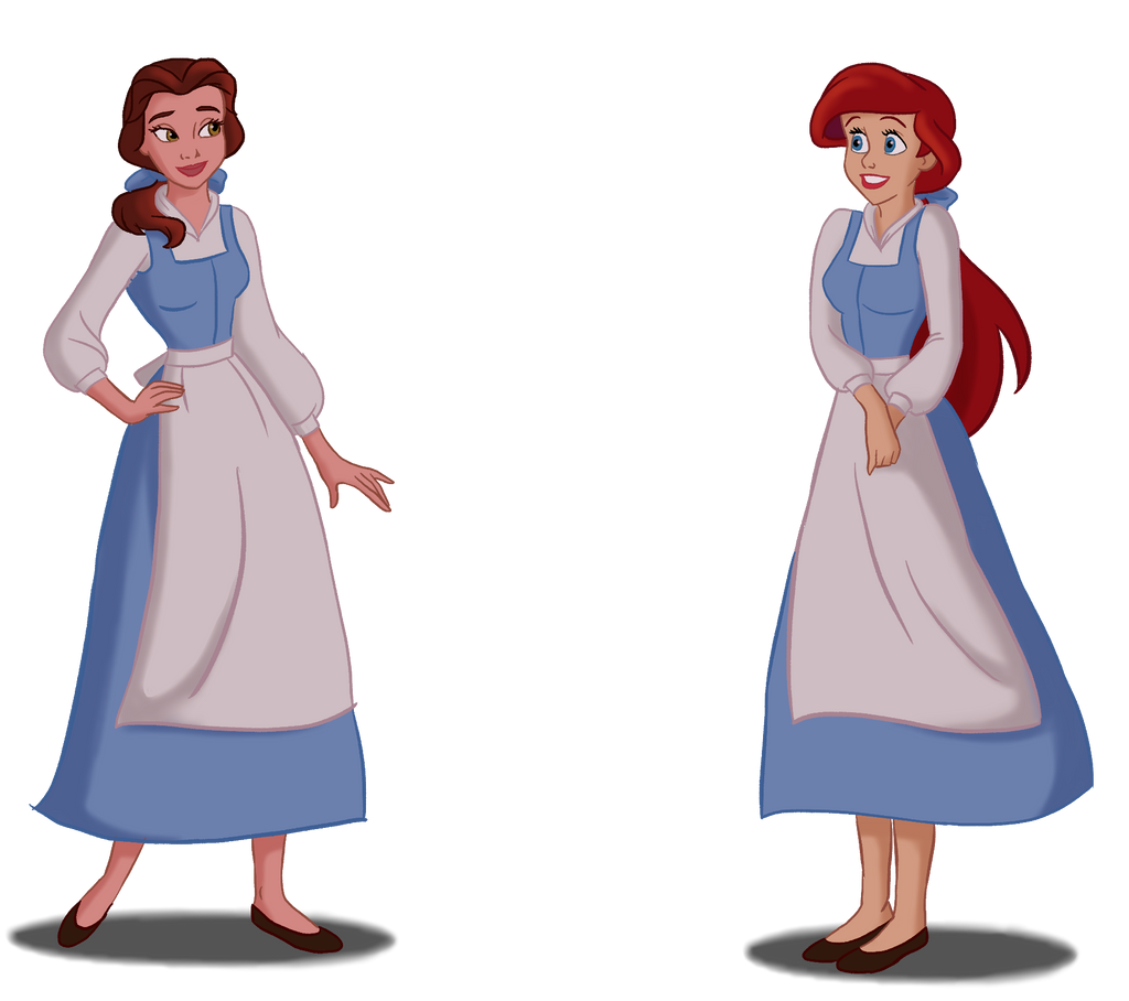 Ariel and Belle dress swap COMMISSION by ArterribleKumi on DeviantArt