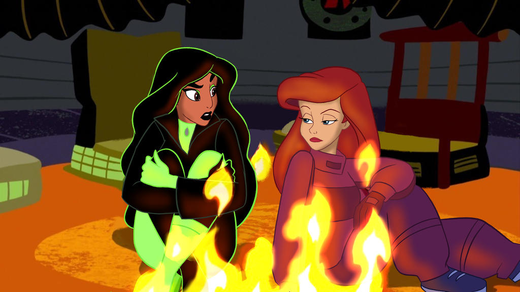 Jas/Shego and Ariel/Kim COMMISSION by ArterribleKumi on DeviantArt