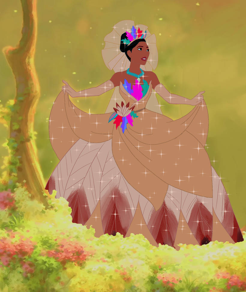 Pocahontas as Tiana by ArterribleKumi on DeviantArt