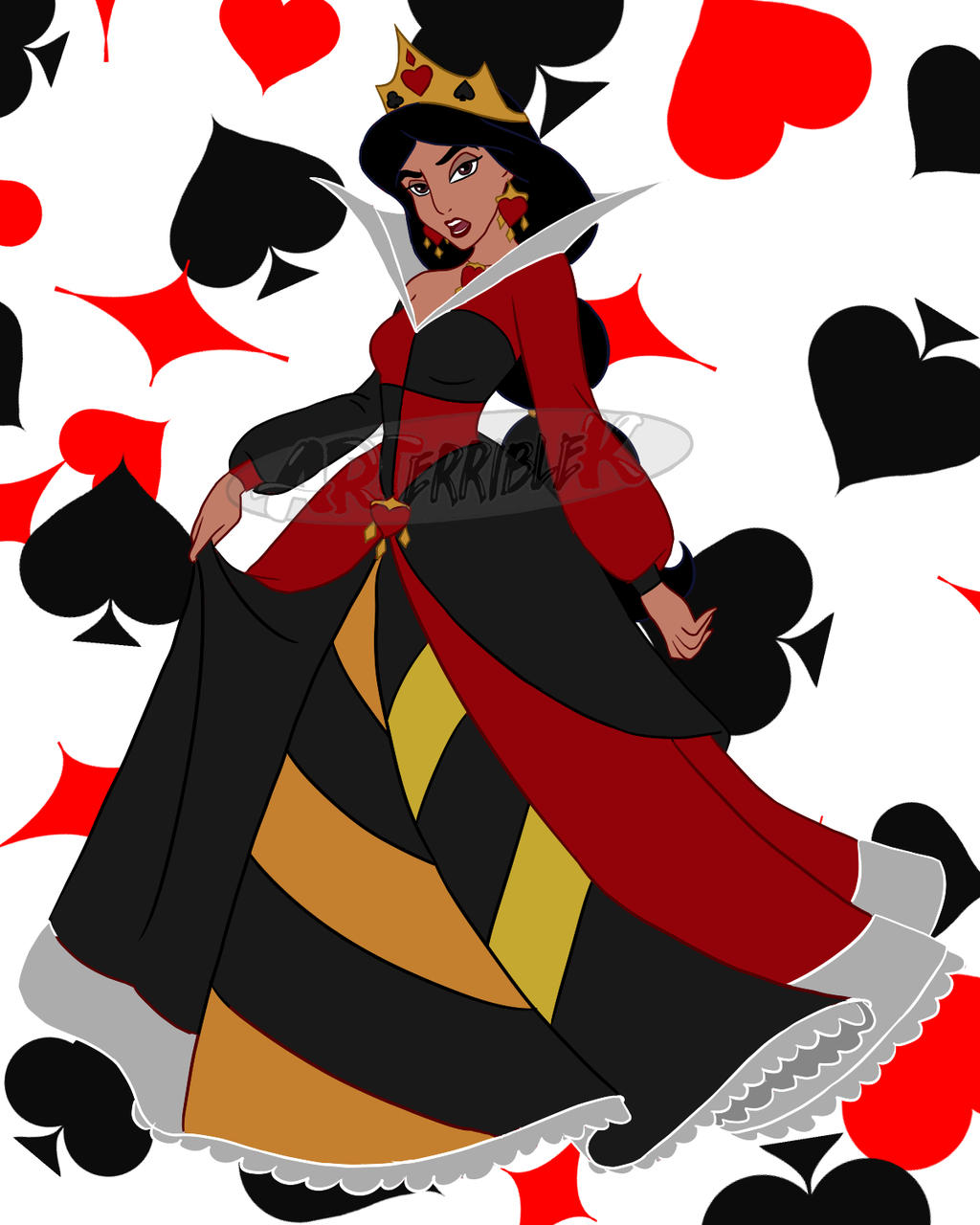 COMMISSION Queen of Hearts Jasmine by ArterribleKumi on DeviantArt