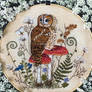 Tawny owl embroidery