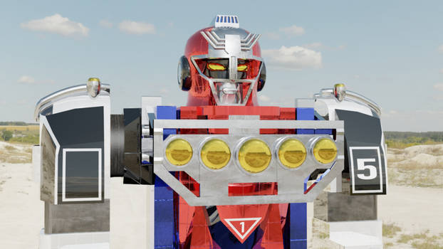 Turbo Megazord / RV Robo - Close Up