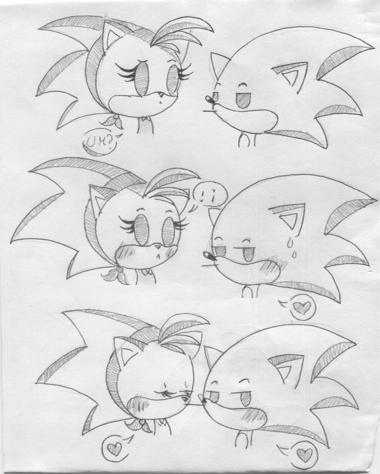 Sonic X Amy (Sonamy) Kiss me Comic