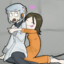 Kayla and GLaDOS