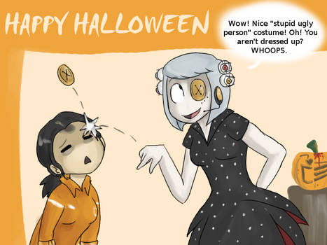 GLaDOS and Chell's Halloween