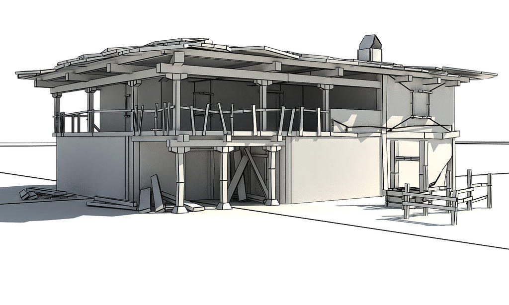 Old Wireframe Renders Old House Render Wireframe by KaribdusBG on DeviantArt