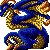 Gold Blue Dragon Icon 50 50 FREE