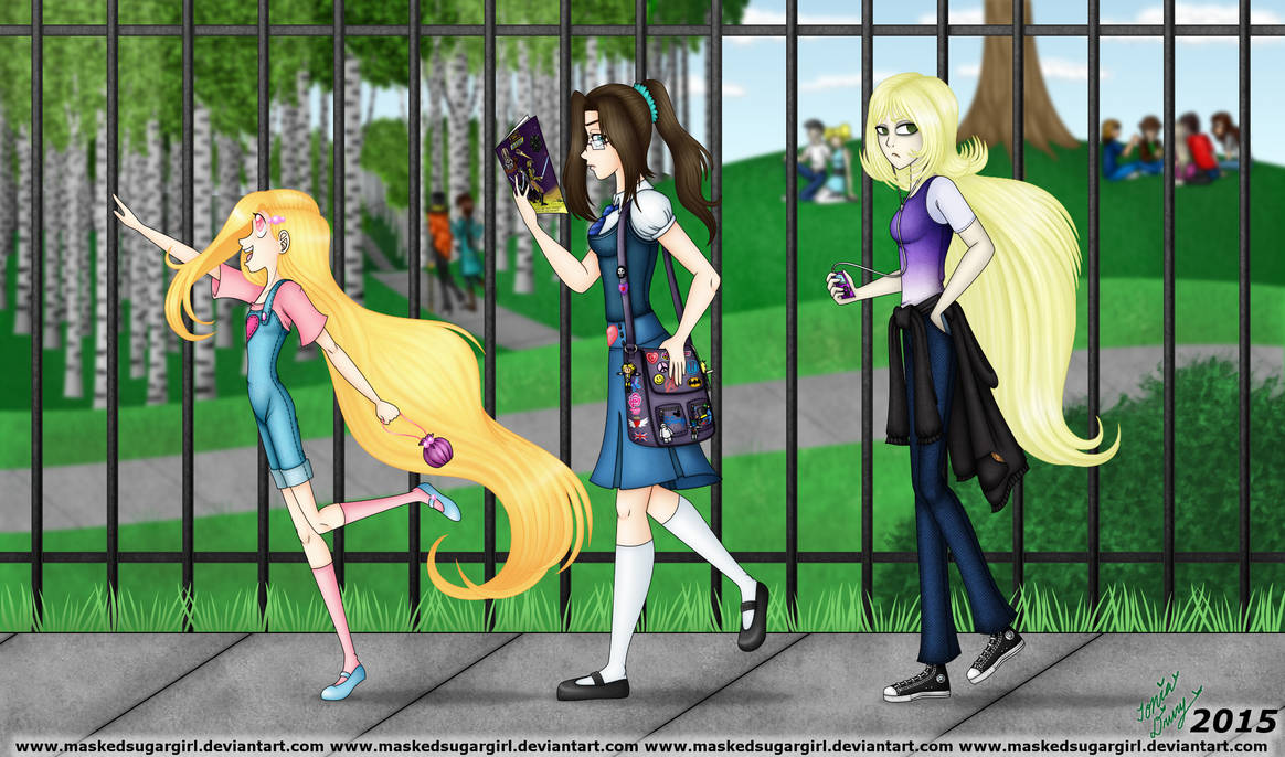 OC Trio-Gum/Michelle/Tanya - Walking by the Park