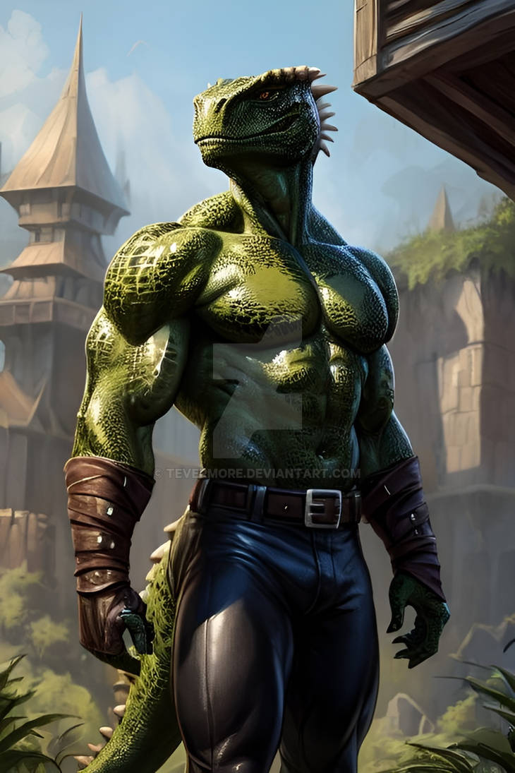 Argonian Ranger (Sold) Male argonian by tevermore on DeviantArt