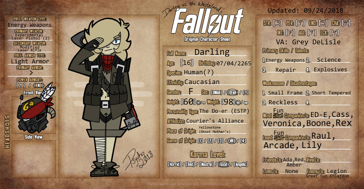 Darling Ref Sheet Updated Fallout Nv Oc By Emperorpsycho On Deviantart