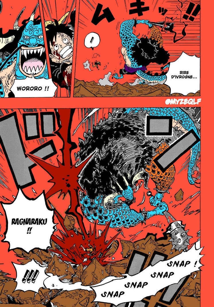 Luffy vs kaidou, one piece 1037 by EustassQ on DeviantArt