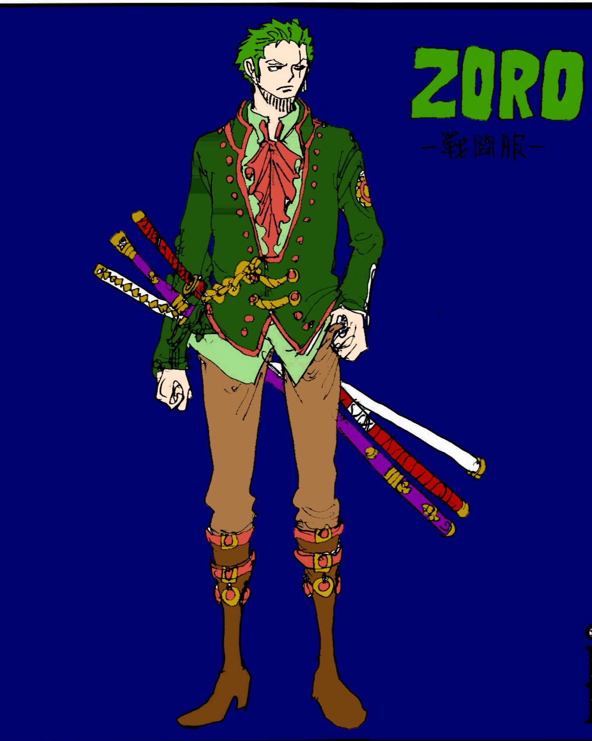 Roronoa Zoro (One piece Red) by Bobtsr on DeviantArt