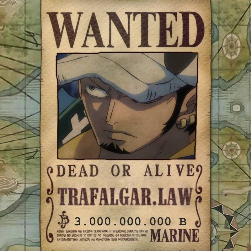 Trafalgar Law (New bounty) by Bobtsr on DeviantArt