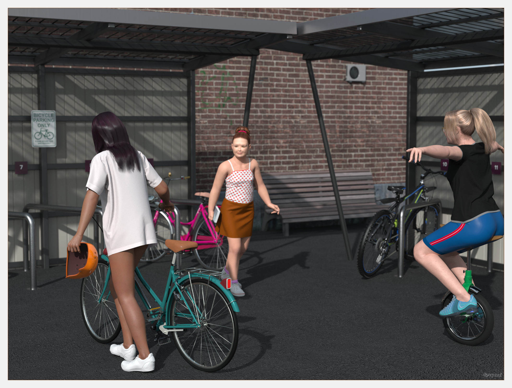 At The Bike Racks by johnpf on DeviantArt