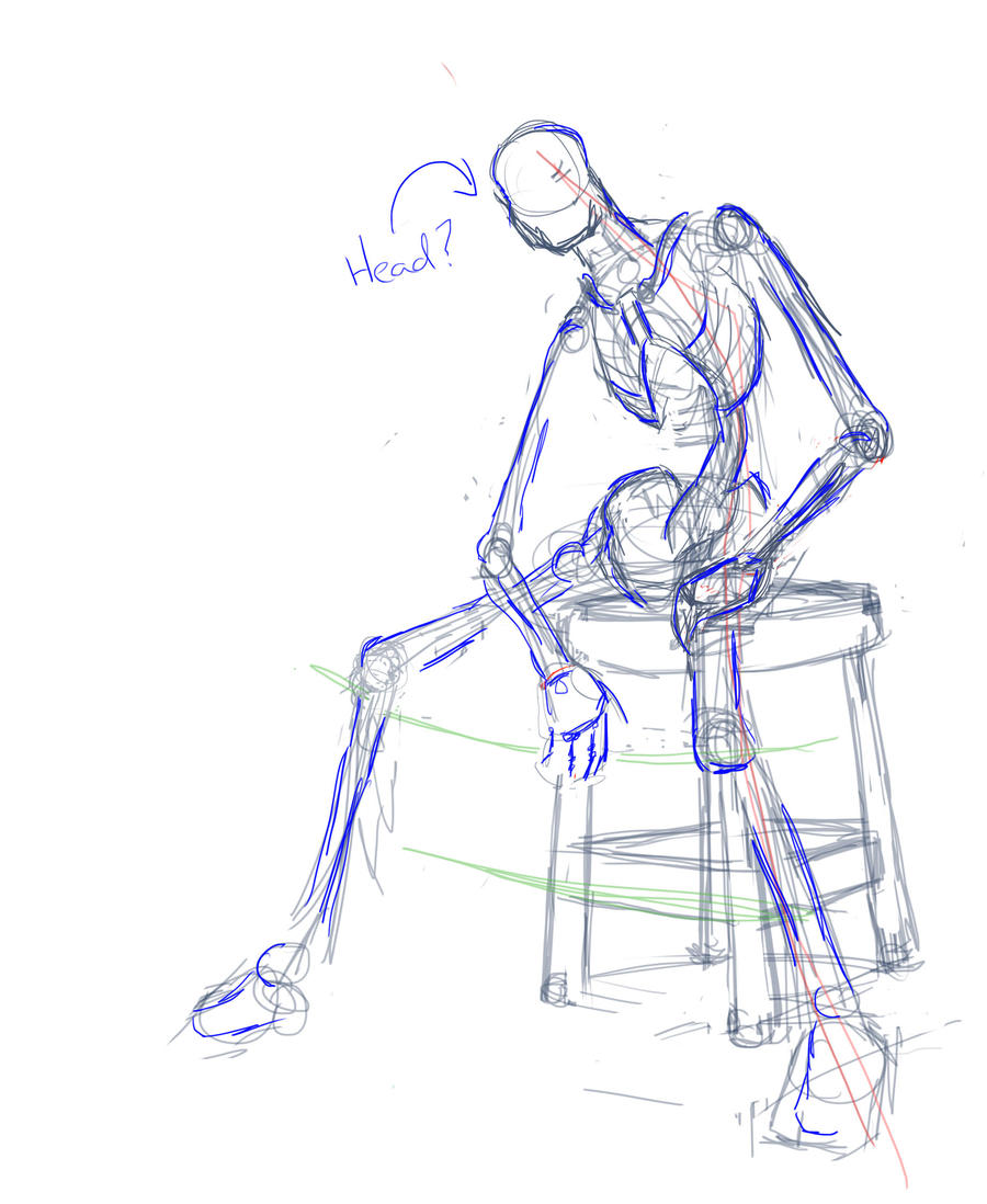 Dama Anthro Sketch: Skeleton by YoshiAgent on DeviantArt