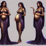 Beautiful pregnant female elf.