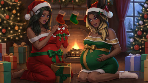 Christmas comm of Iris and Arna. By umigraphics!